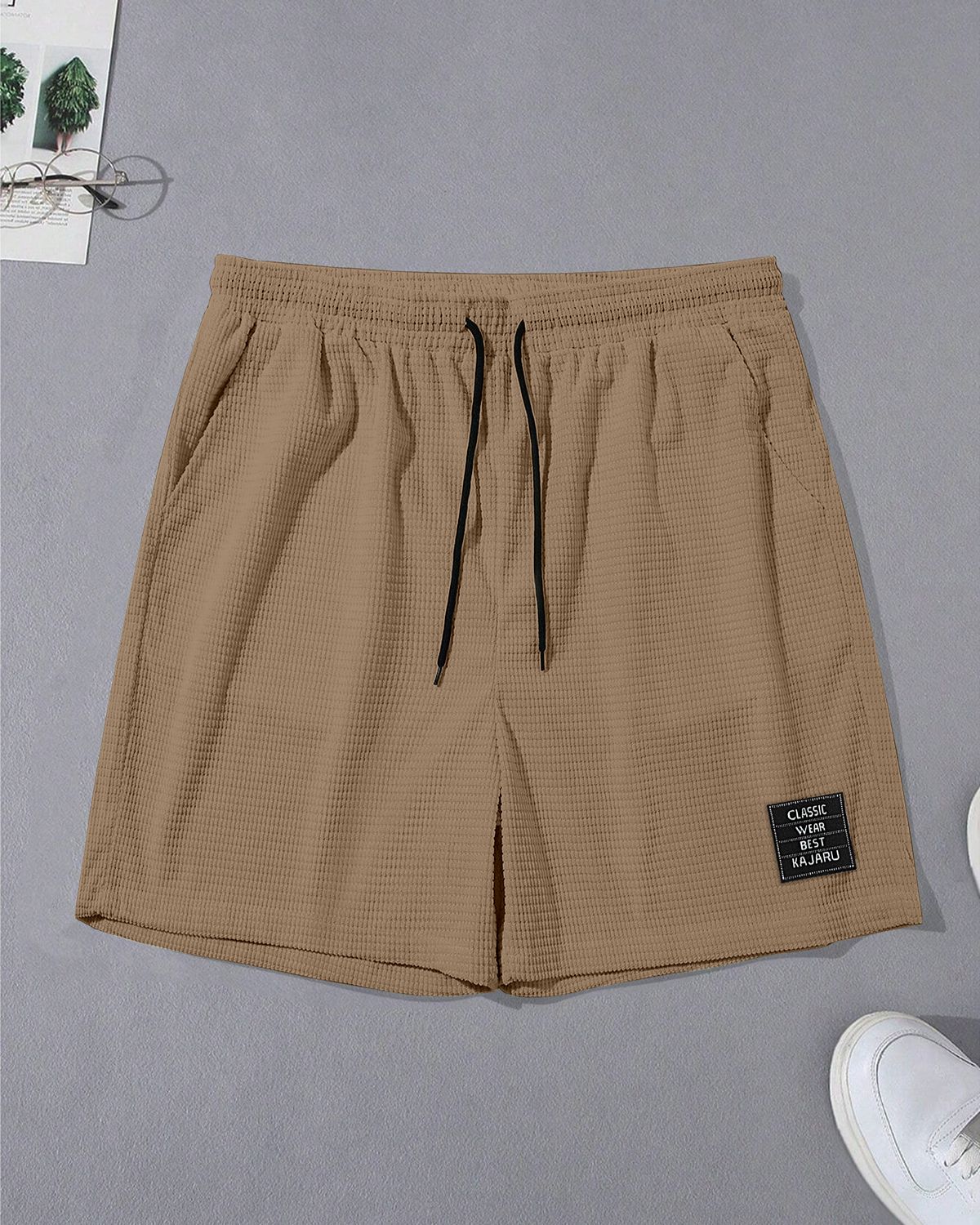 FINGERCROS Men’s Waffle Knit Shorts