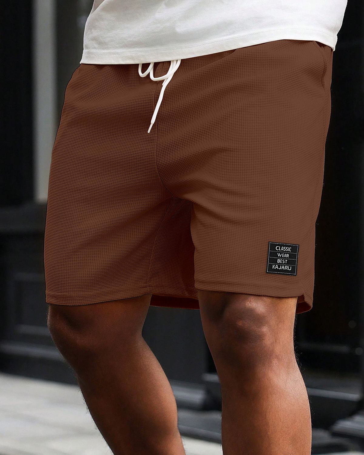 FINGERCROS Men’s Waffle Knit Shorts