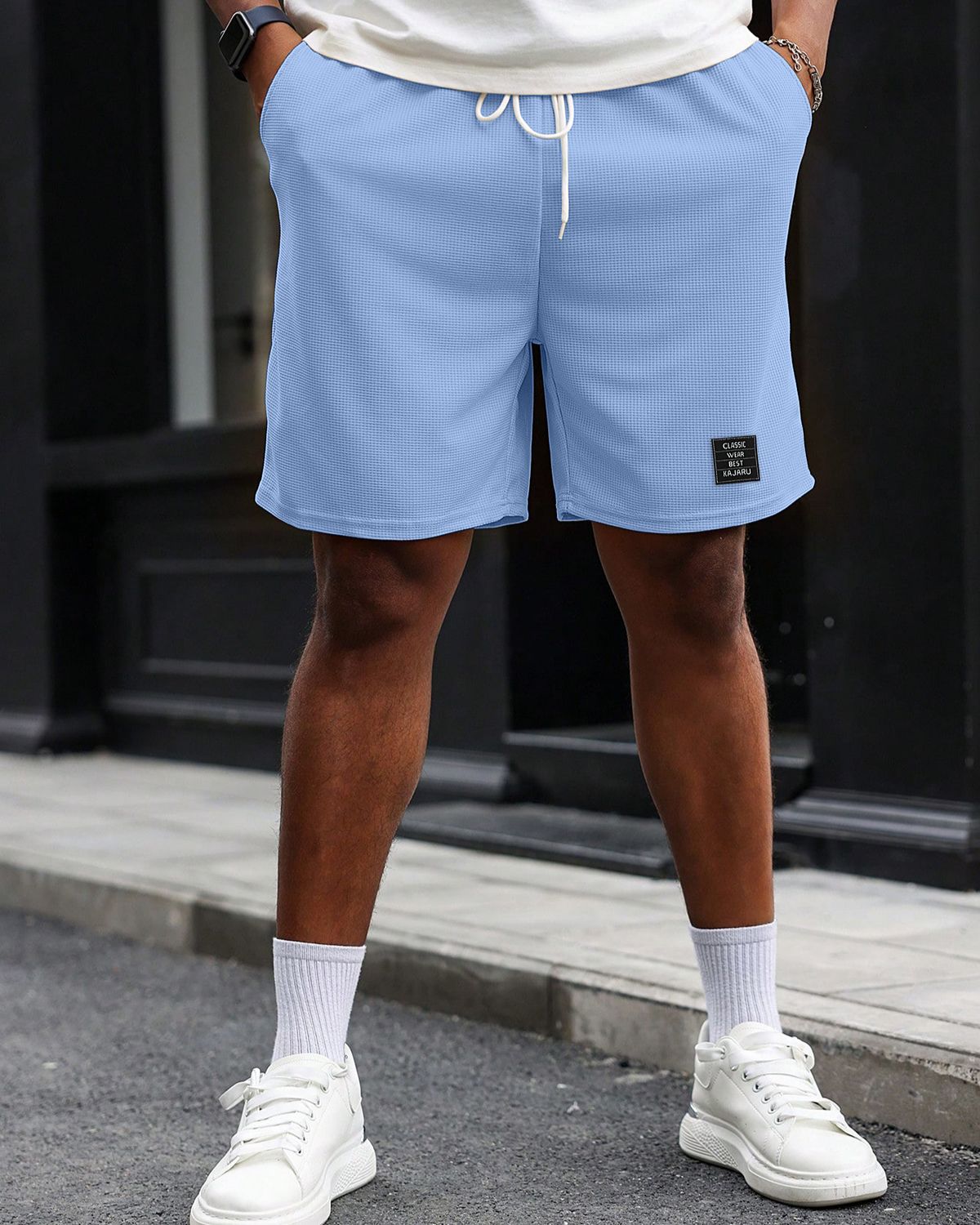 FINGERCROS Men’s Waffle Knit Shorts