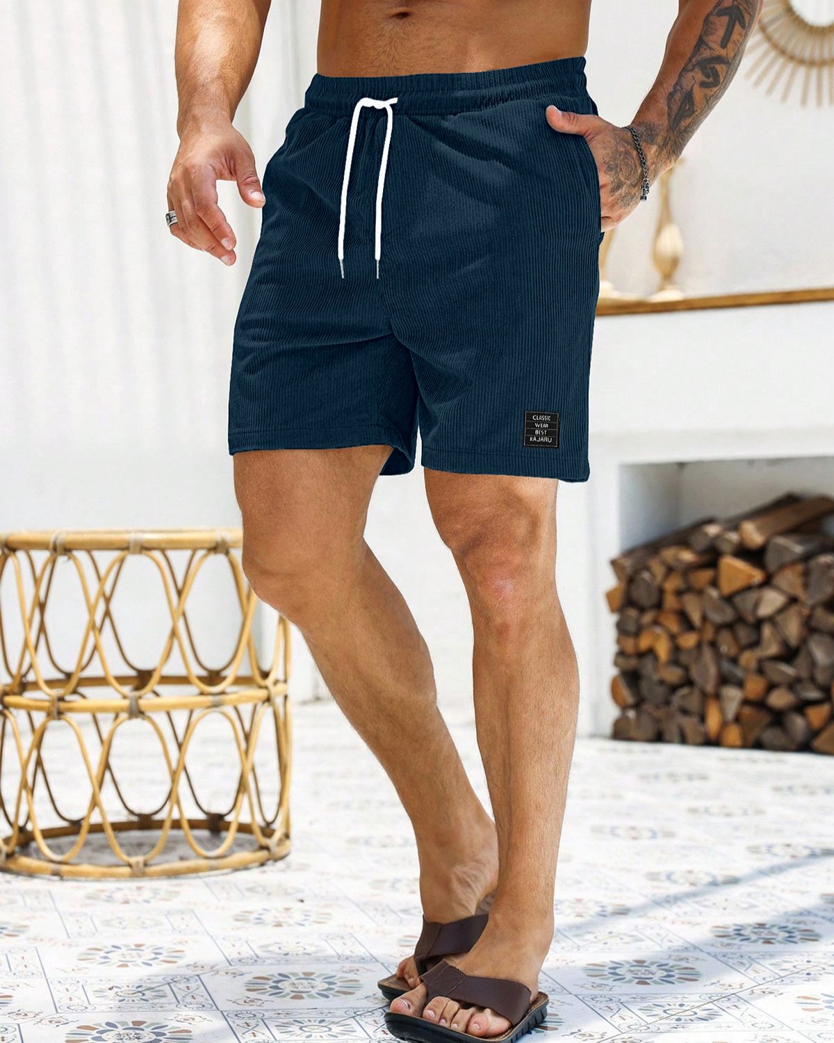 FINGERCROS Men's Premium Corduroy Shorts