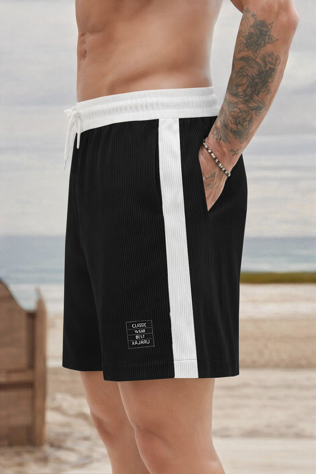 FINGERCROS Men's Premium Two-Tone Corduroy Shorts