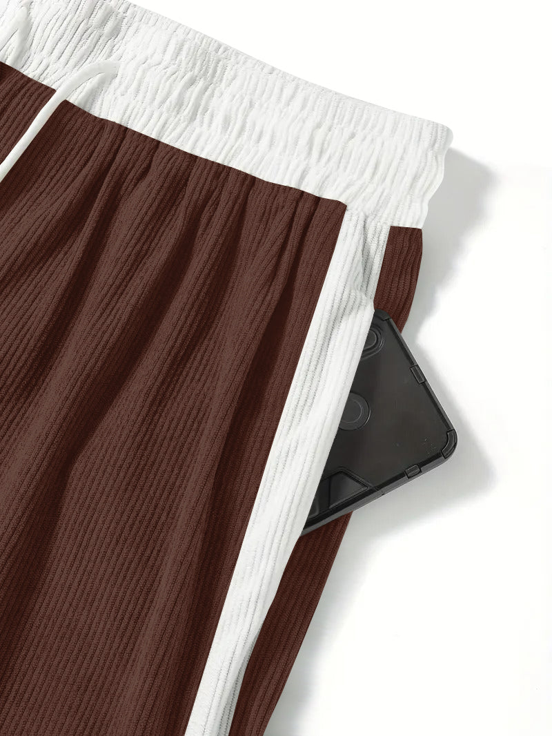 FINGERCROS Men's Premium Two-Tone Corduroy Shorts