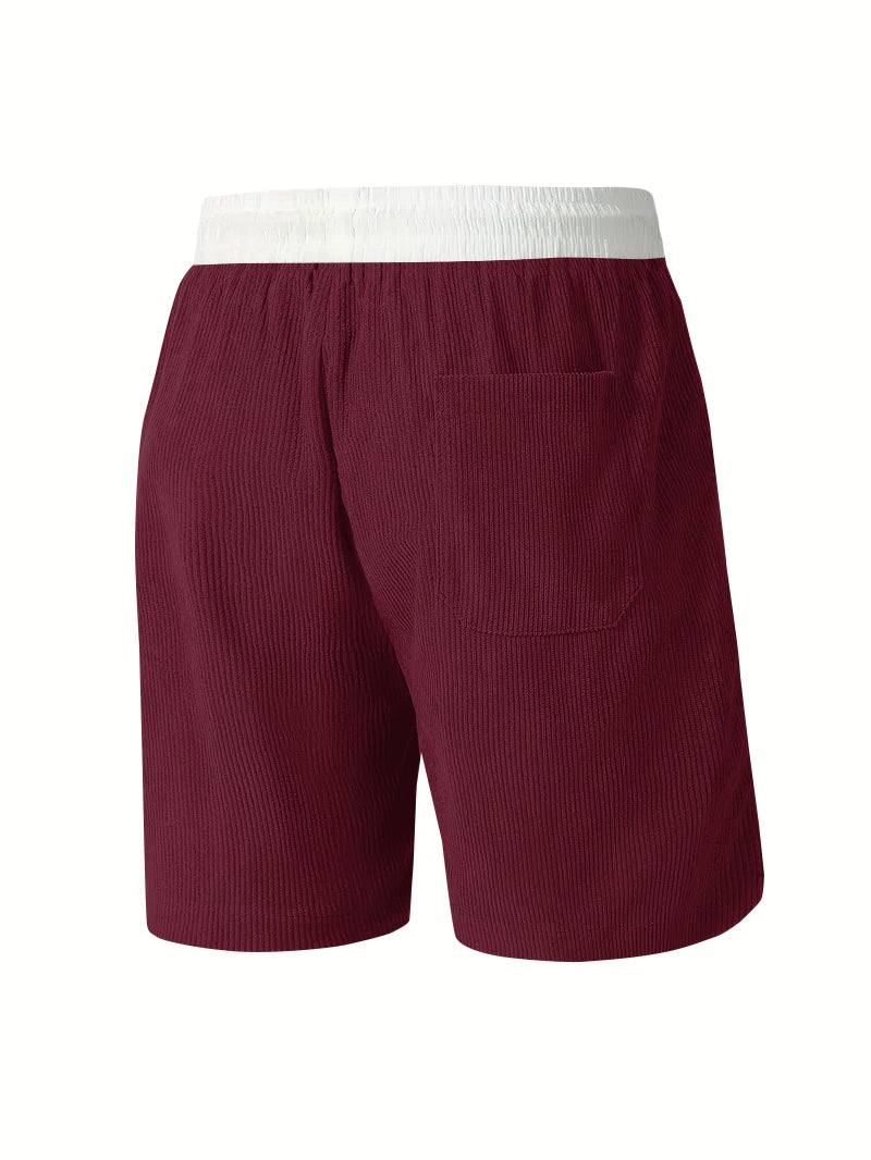 FINGERCROS Men's Premium Two-Tone Corduroy Shorts