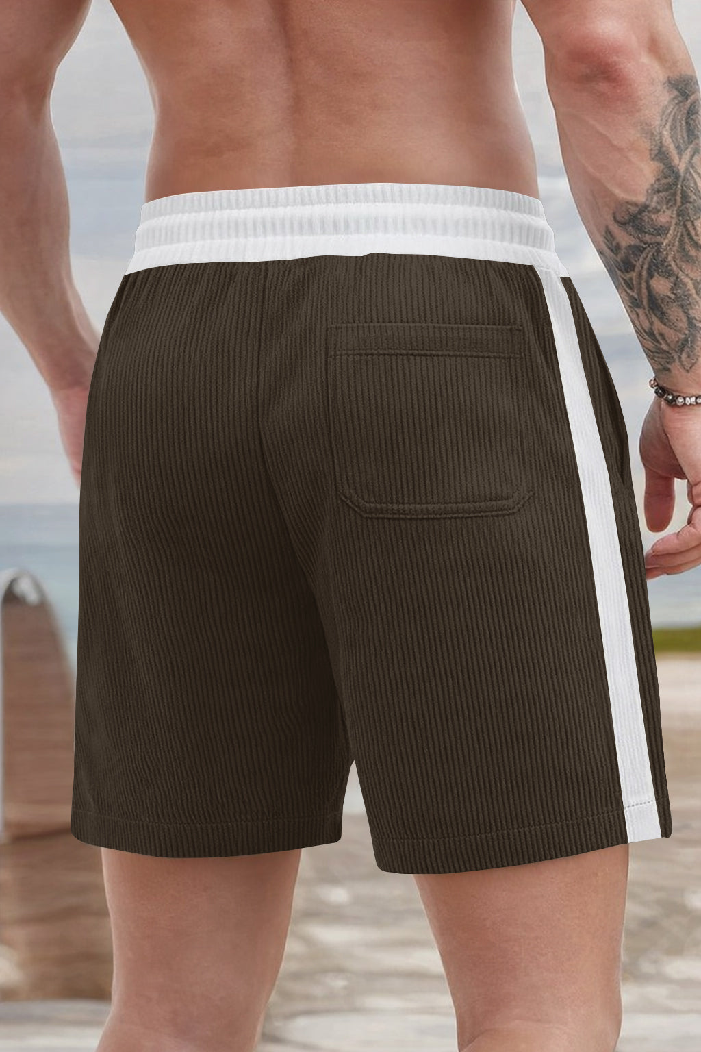 FINGERCROS Men's Premium Two-Tone Corduroy Shorts