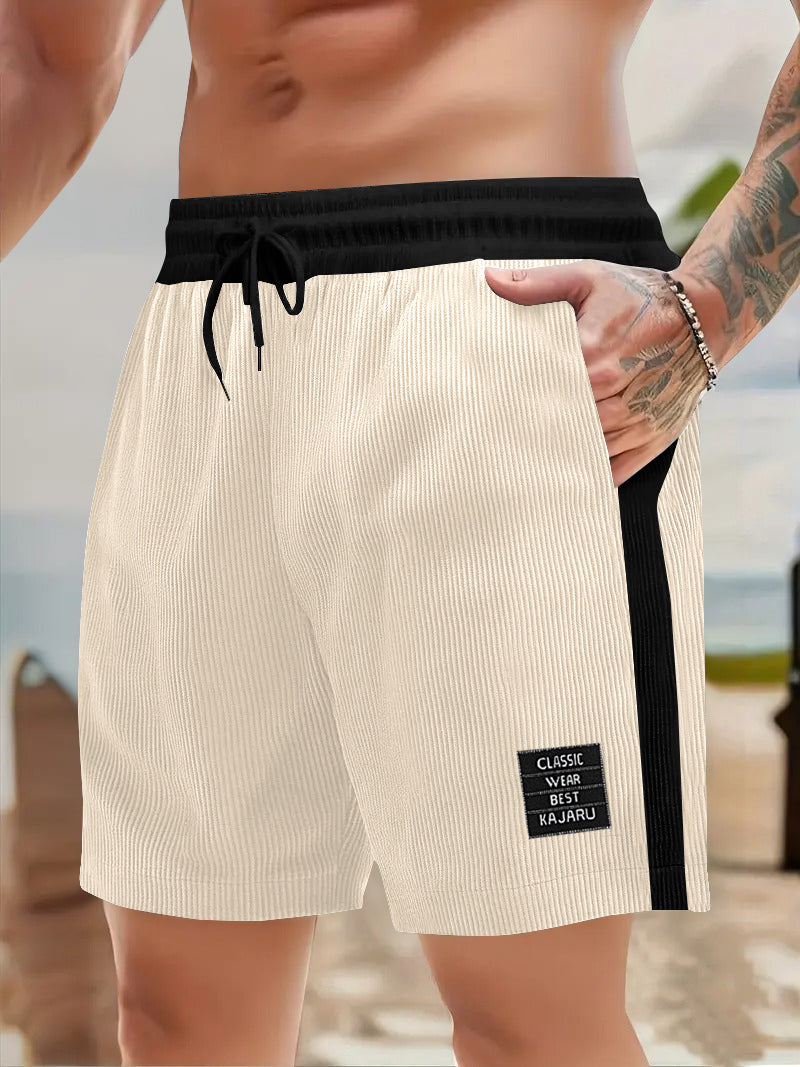 FINGERCROS Men's Premium Two-Tone Corduroy Shorts