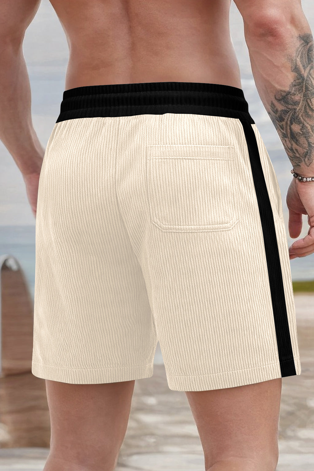 FINGERCROS Men's Premium Two-Tone Corduroy Shorts