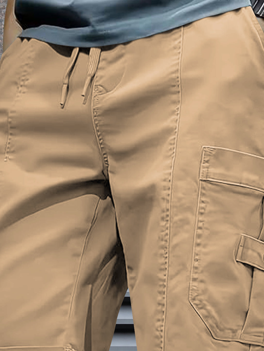 FINGERCROS Men's Premium Pocket Flaps Cargo Shorts