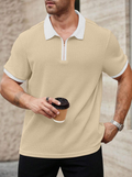 (TESTING) Men Colourblocked Polo Collar T-shirt
