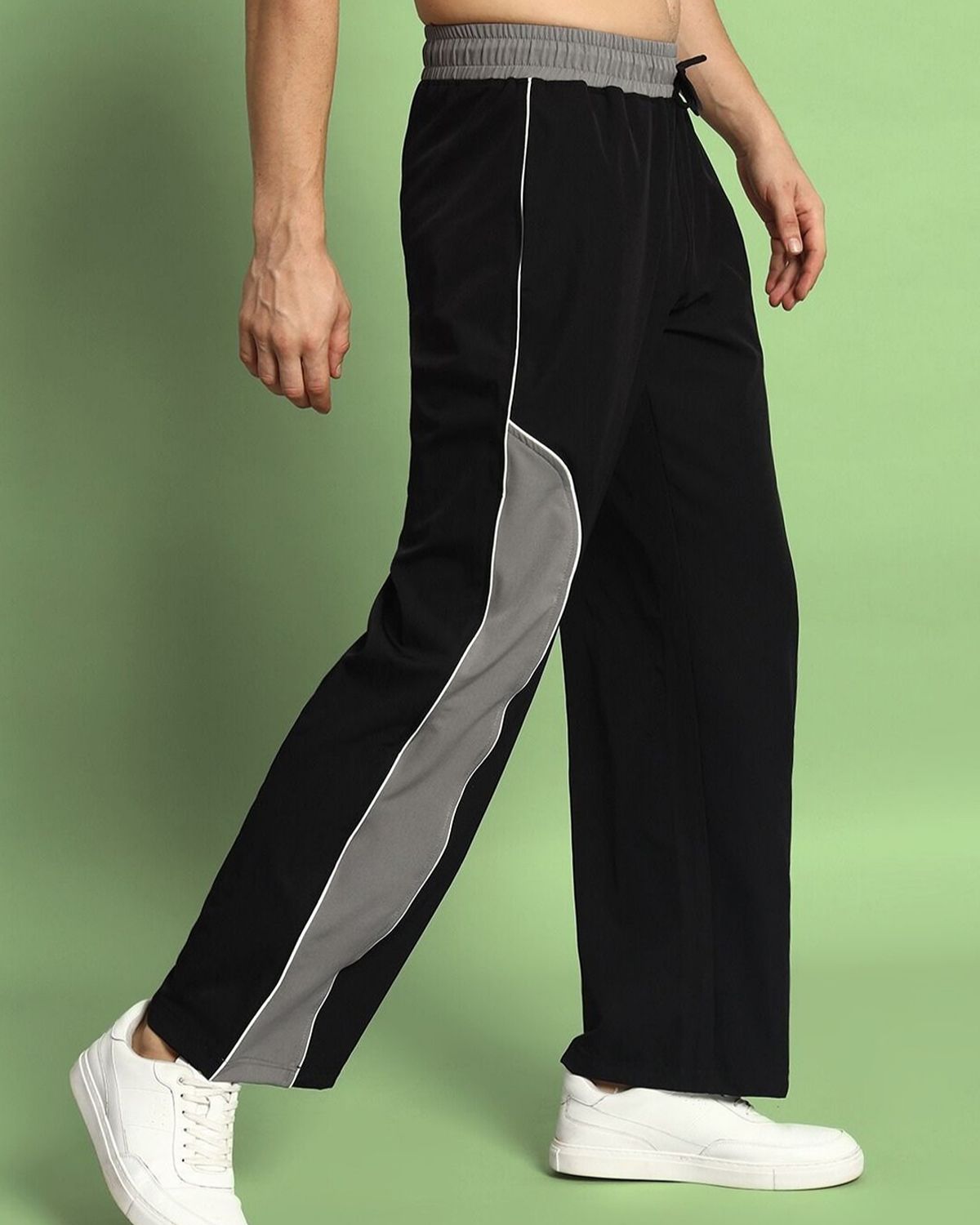 FINGERCROS Men’s Modern Color-Block Athletic Trousers
