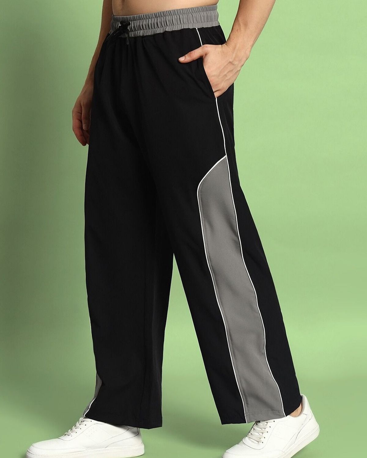 FINGERCROS Men’s Modern Color-Block Athletic Trousers