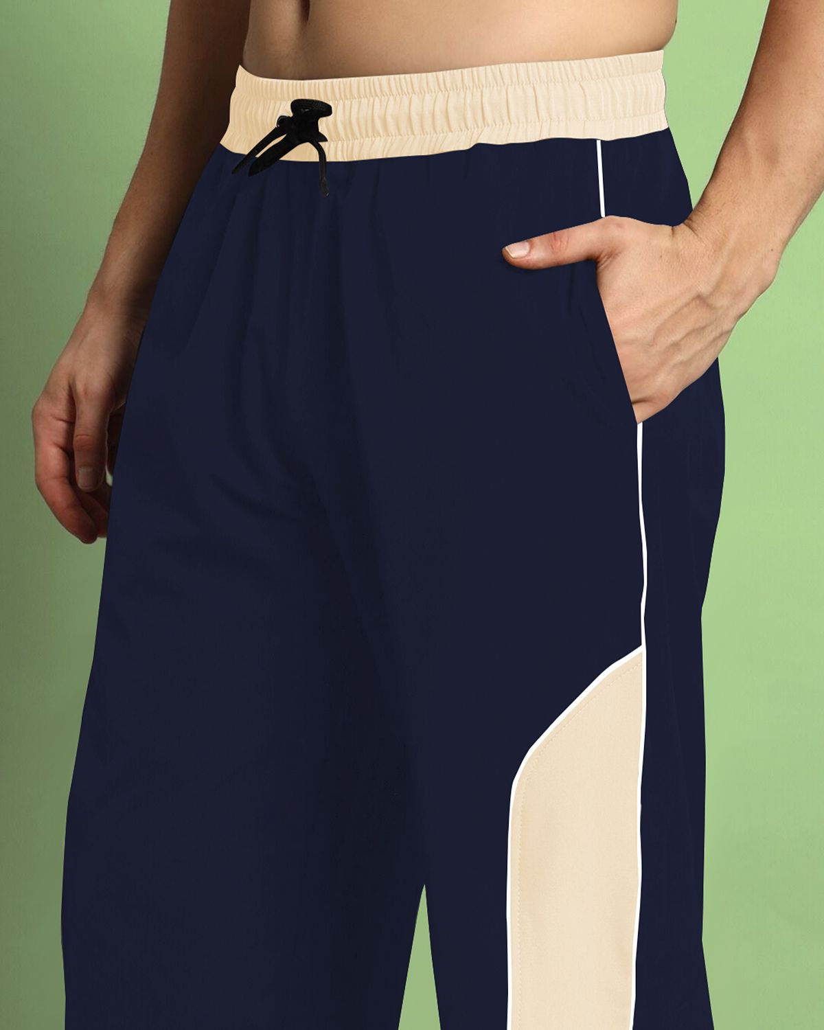 FINGERCROS Men’s Modern Color-Block Athletic Trousers