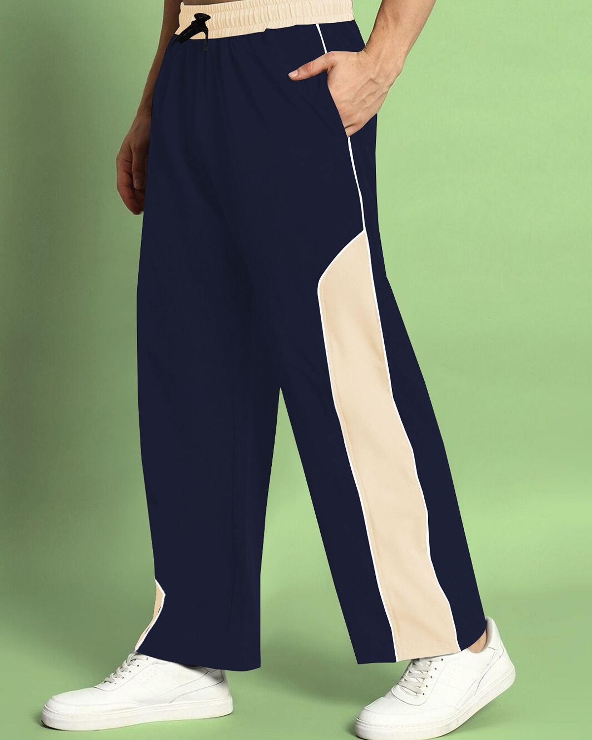 FINGERCROS Men’s Modern Color-Block Athletic Trousers