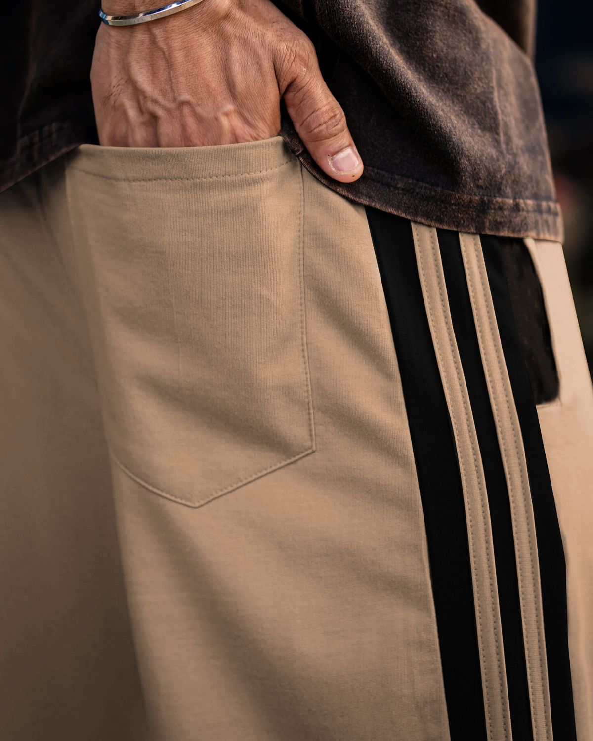 FINGERCROS Premium Men’s Three-Stripe Athletic Lounge Trousers