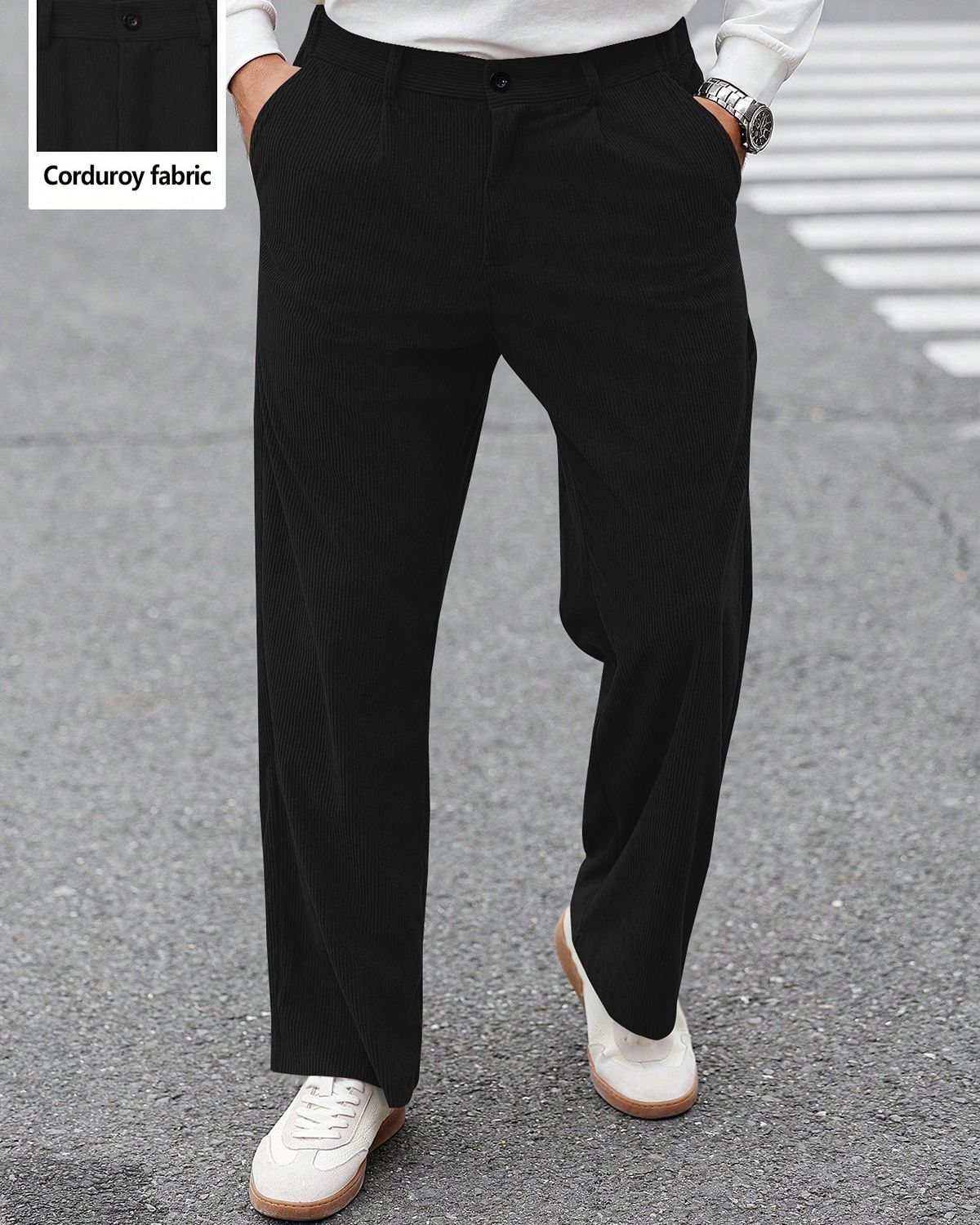 FINGERCROS Premium Men’s Classic Corduroy Trousers