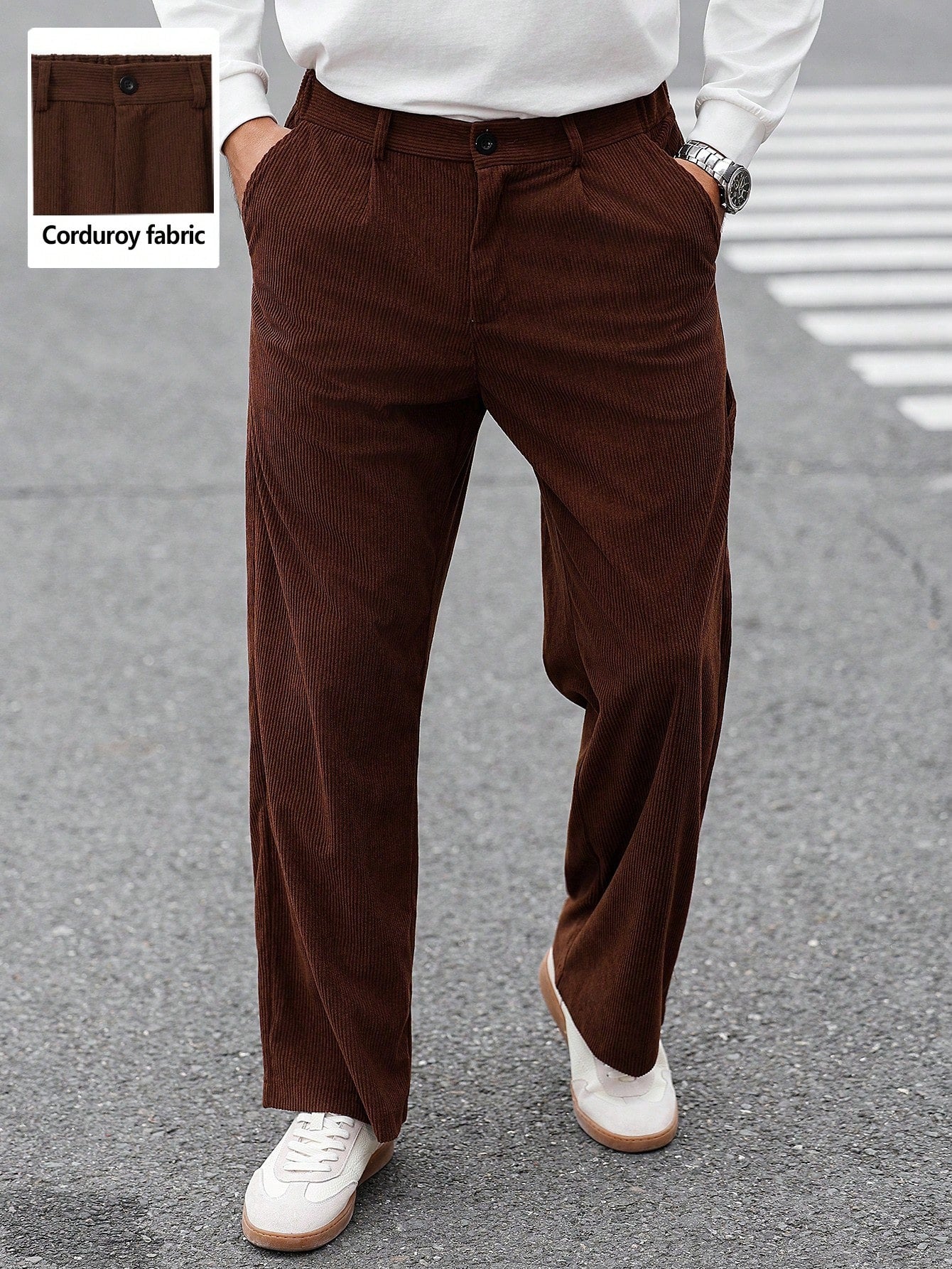 FINGERCROS Premium Men’s Classic Corduroy Trousers