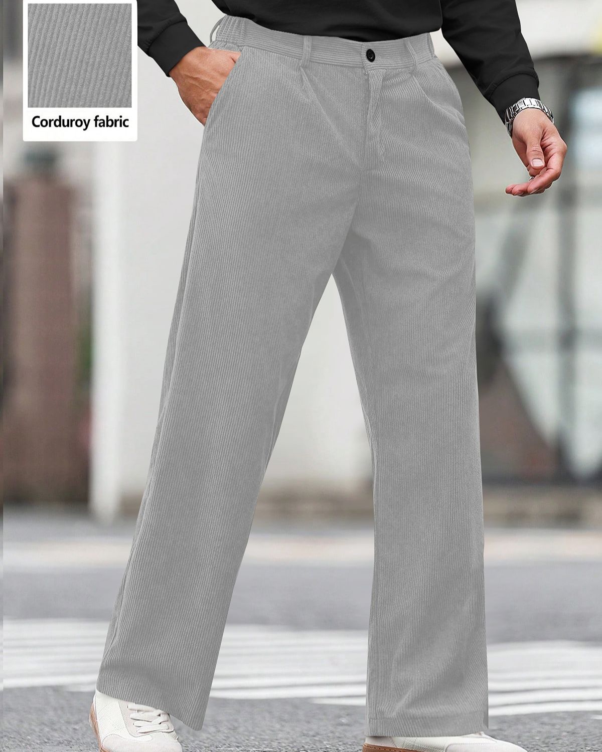 FINGERCROS Premium Men’s Classic Corduroy Trousers