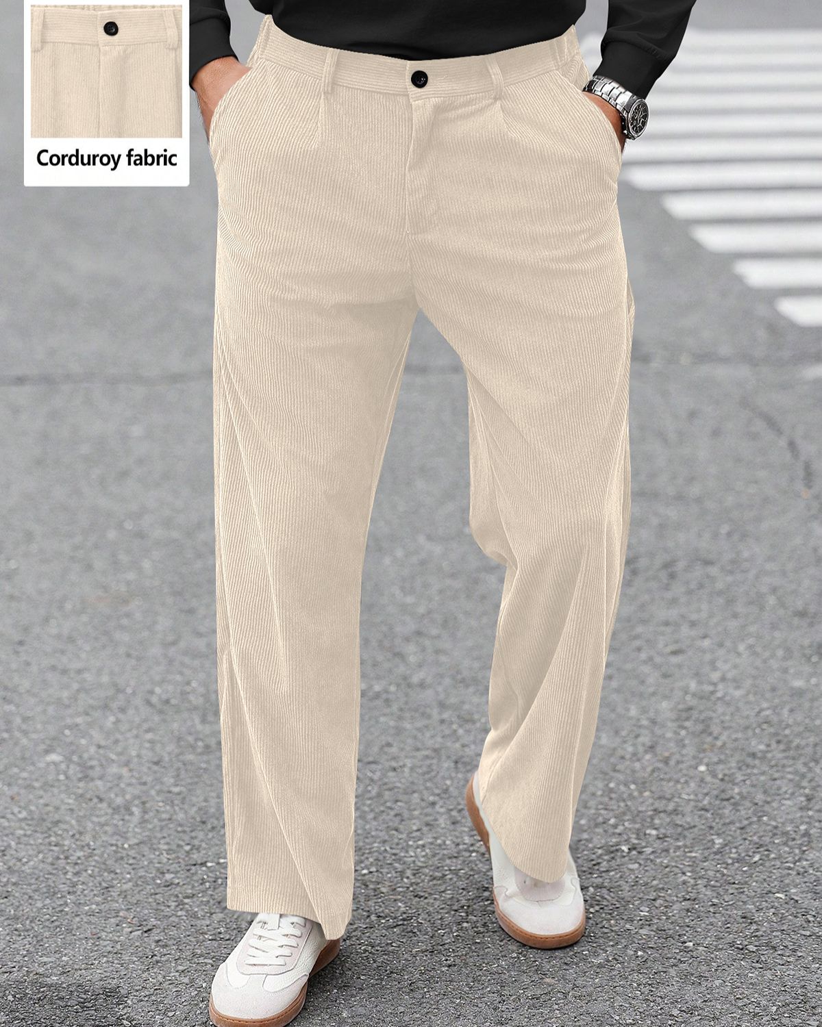 FINGERCROS Premium Men’s Classic Corduroy Trousers