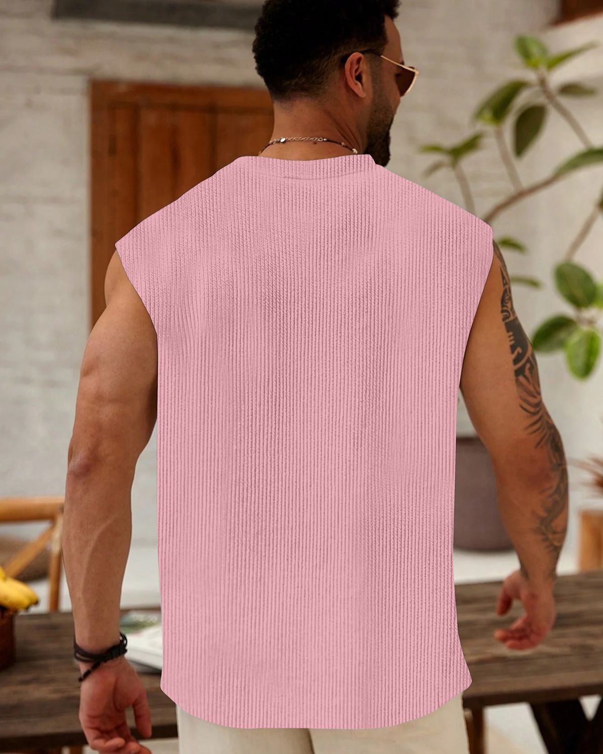 FINGERCROS Men's Premium Vertical Ribbed Muscle Tank Top