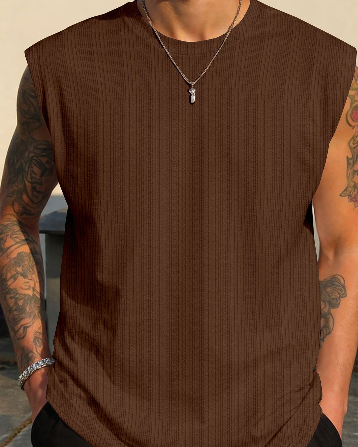 FINGERCROS Men's Premium Fine-Ribbed Muscle Tank Top