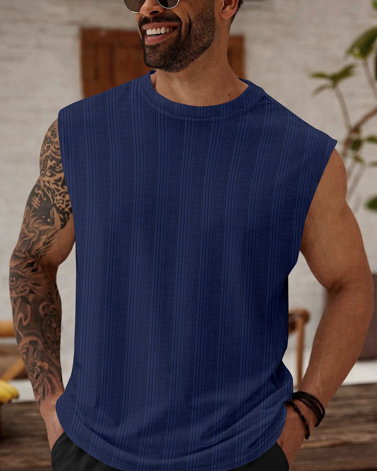FINGERCROS Men's Premium Fine-Ribbed Muscle Tank Top