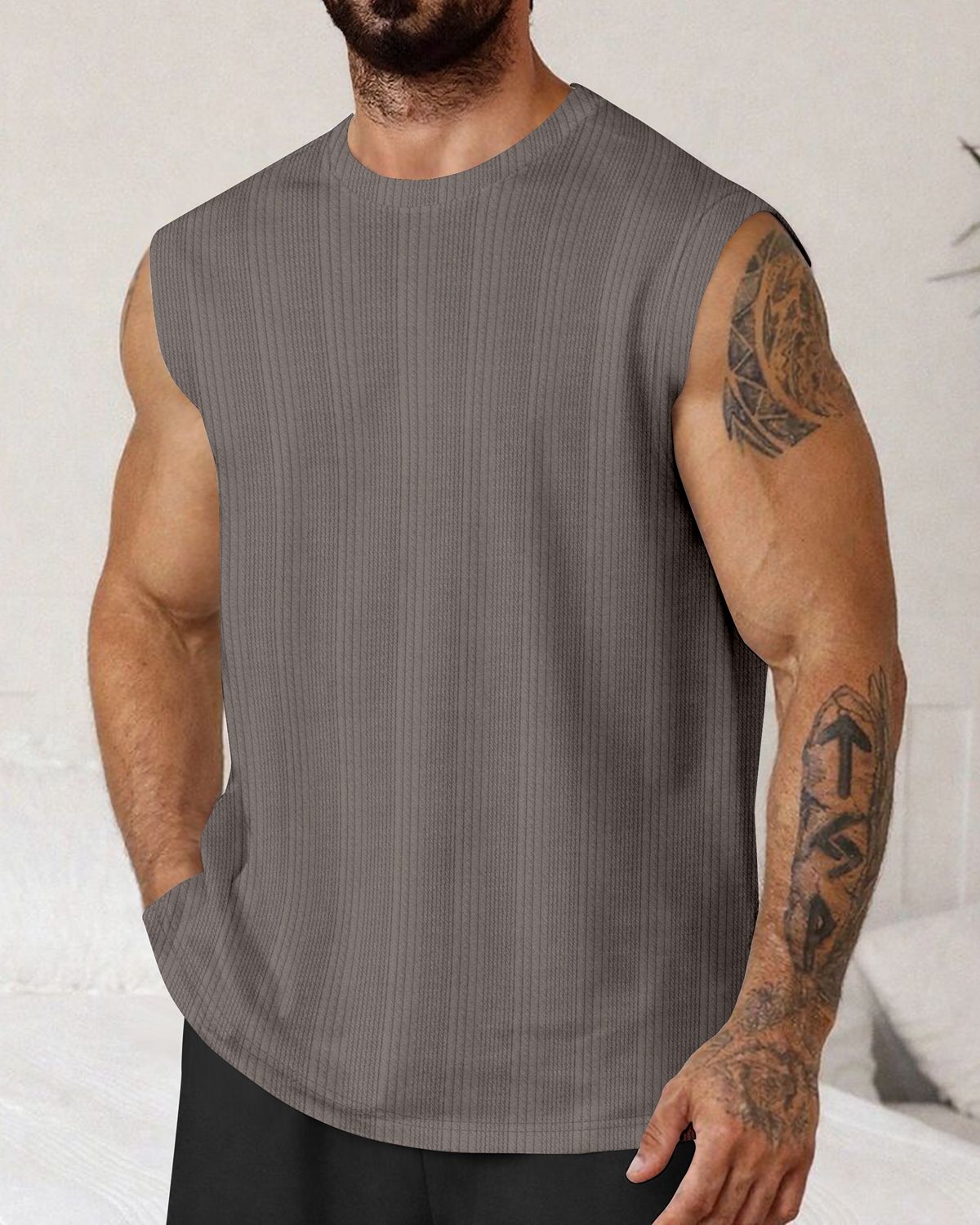 FINGERCROS Men's Premium Fine-Ribbed Muscle Tank Top