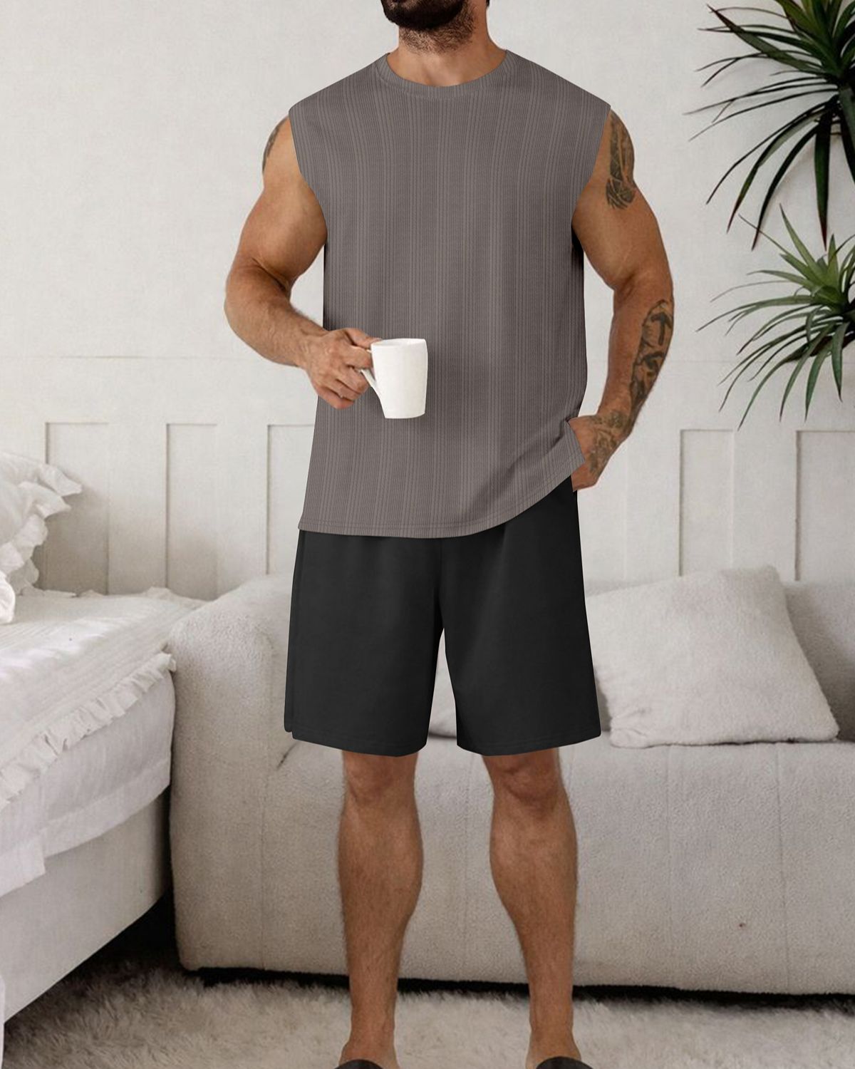 FINGERCROS Men's Premium Fine-Ribbed Muscle Tank Top