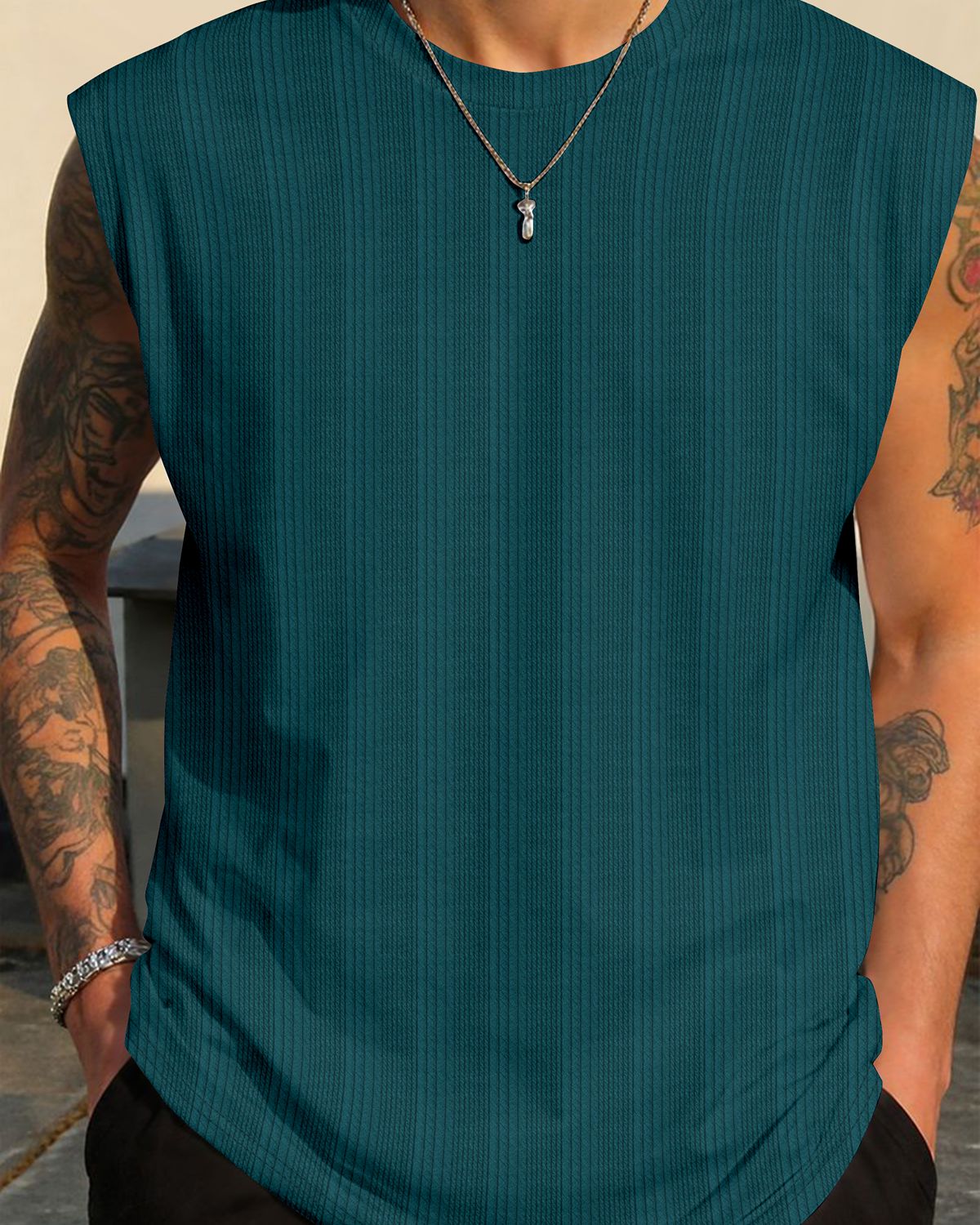 FINGERCROS Men's Premium Fine-Ribbed Muscle Tank Top