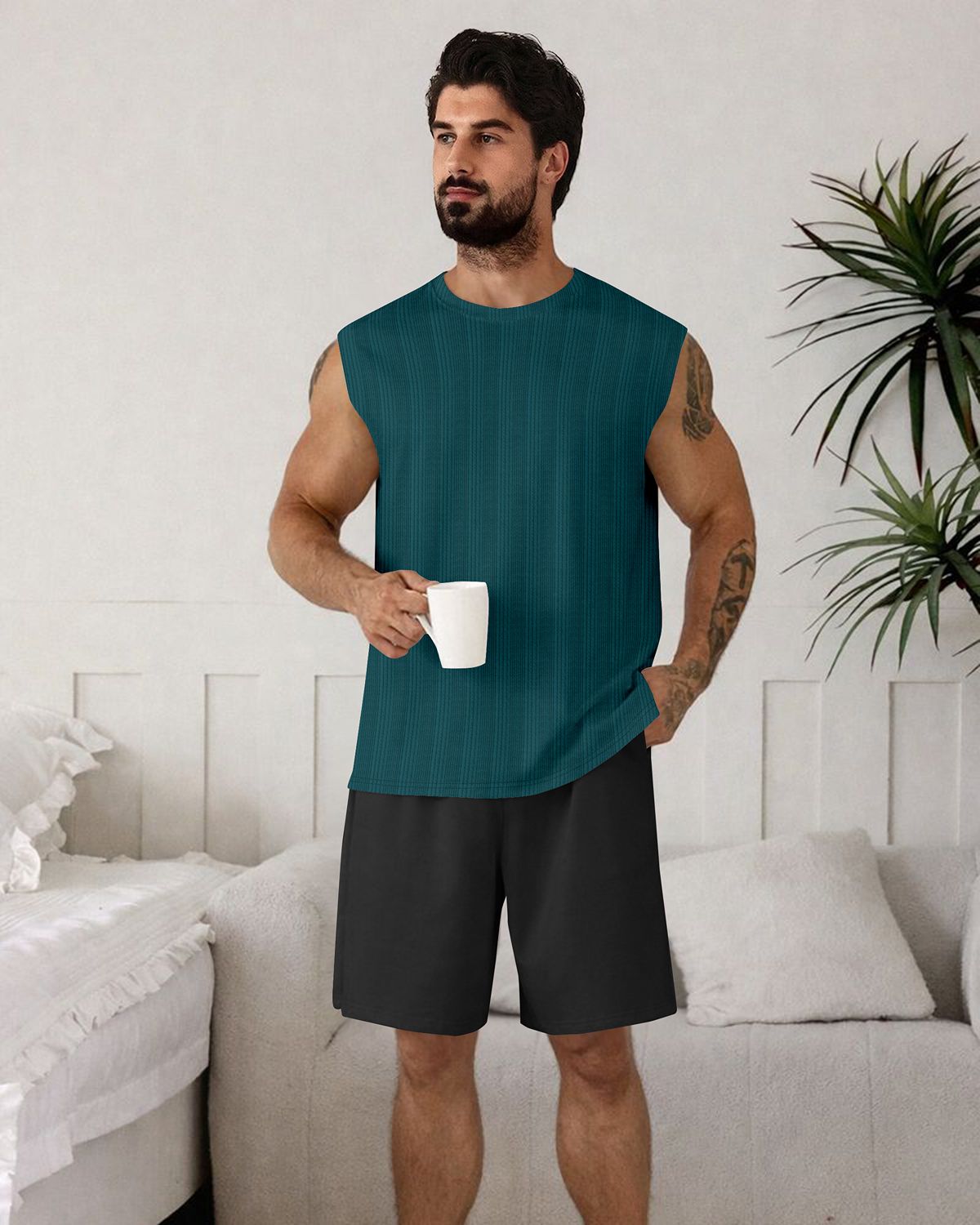 FINGERCROS Men's Premium Fine-Ribbed Muscle Tank Top