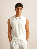 FINGERCROS Men's Textured Waffle Knit Muscle Tank Top